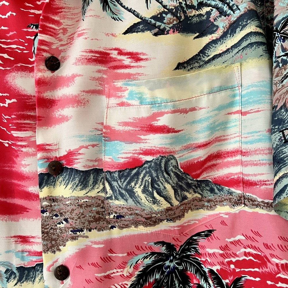 Go Barefoot Vintage Hawaiian Shirt Men's Short Sleeve Size XL.  Made In USA - Picture 4 of 8